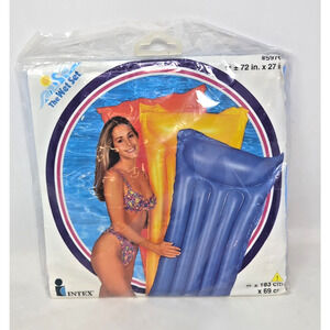 Vintage 1997 NOS INtex The Wet Set Blue Inflatable Pool Air Mattress 72" x 27"